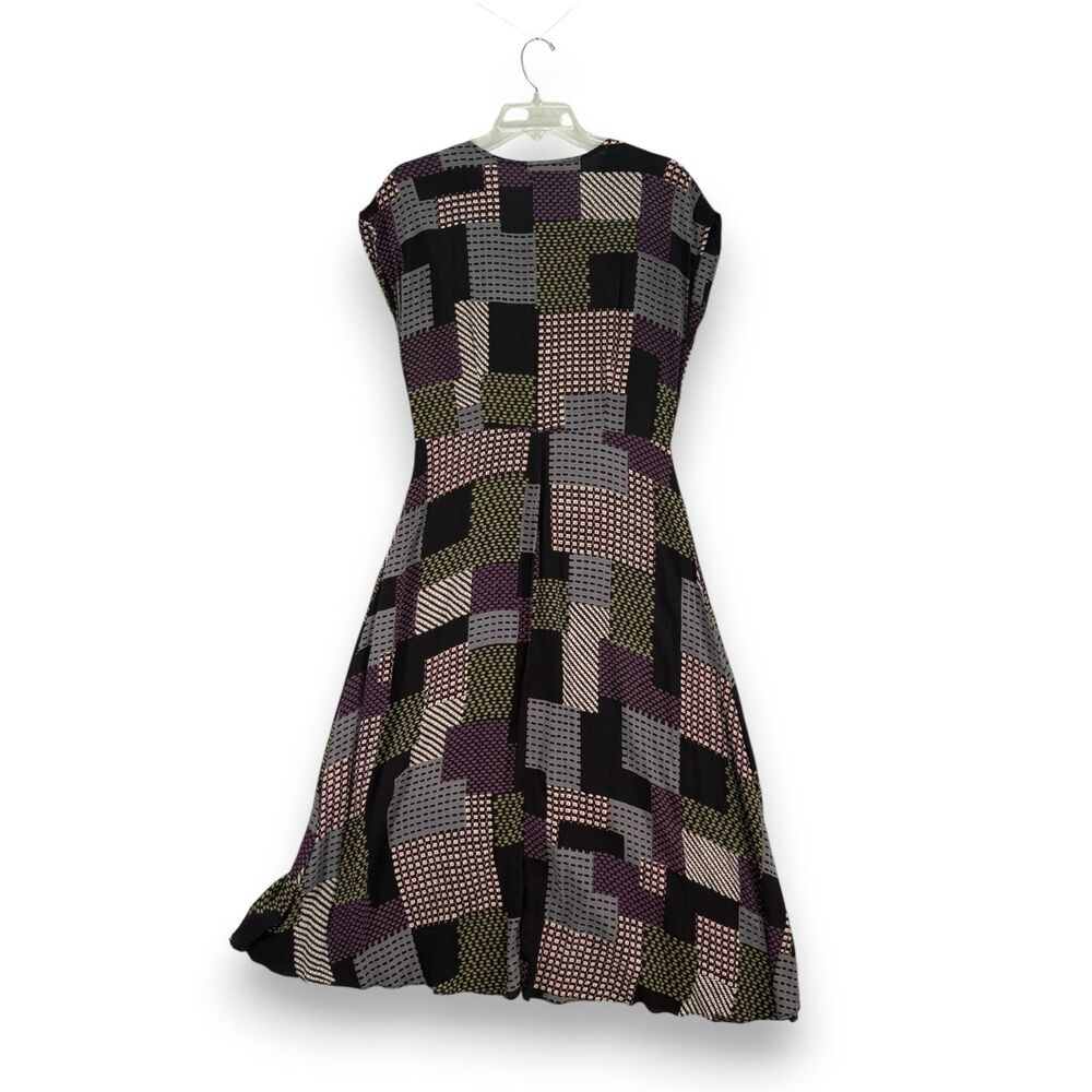 Yvonne LaFleur New Orleans | Patchwork Cottagecore Boho Rayon Dress | Sz M - Picture 5 of 8